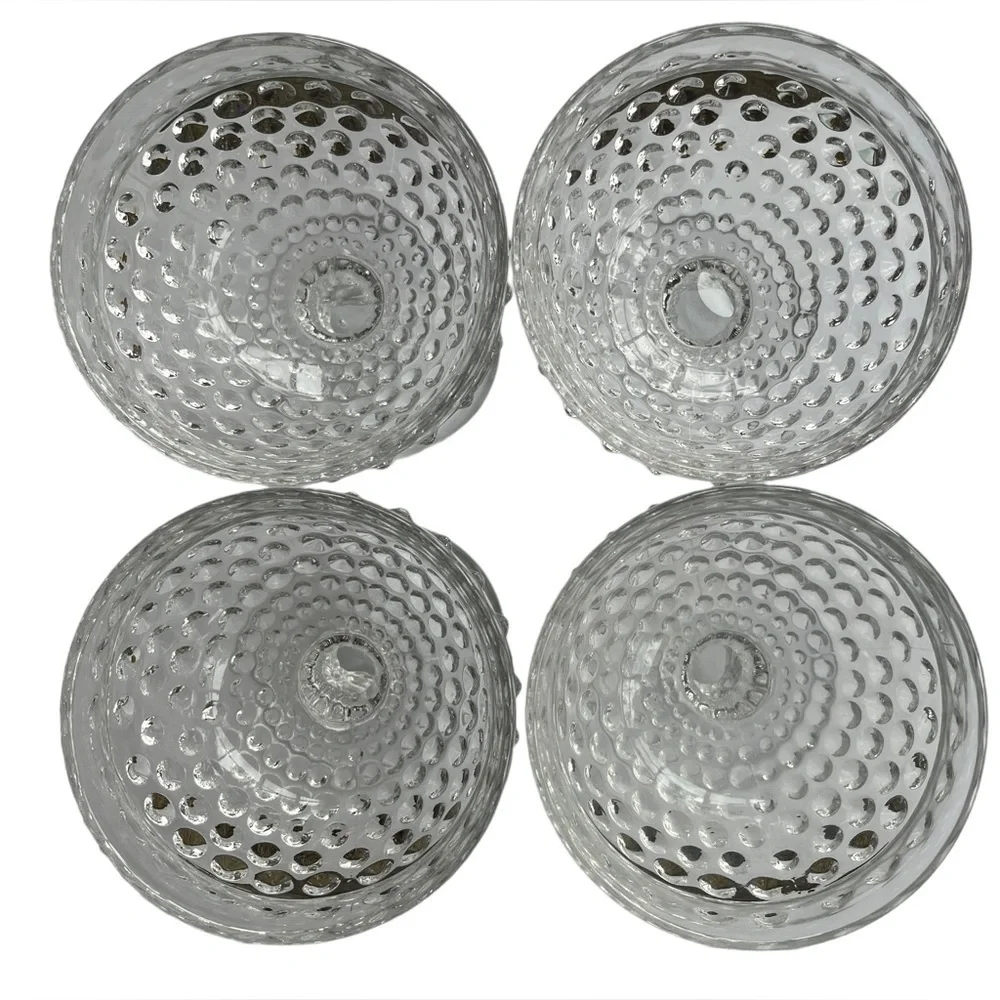 Hobnail Clear Pressed Glass Champagne/Tall Sherbet by Duncan & Miller (Set of 4)